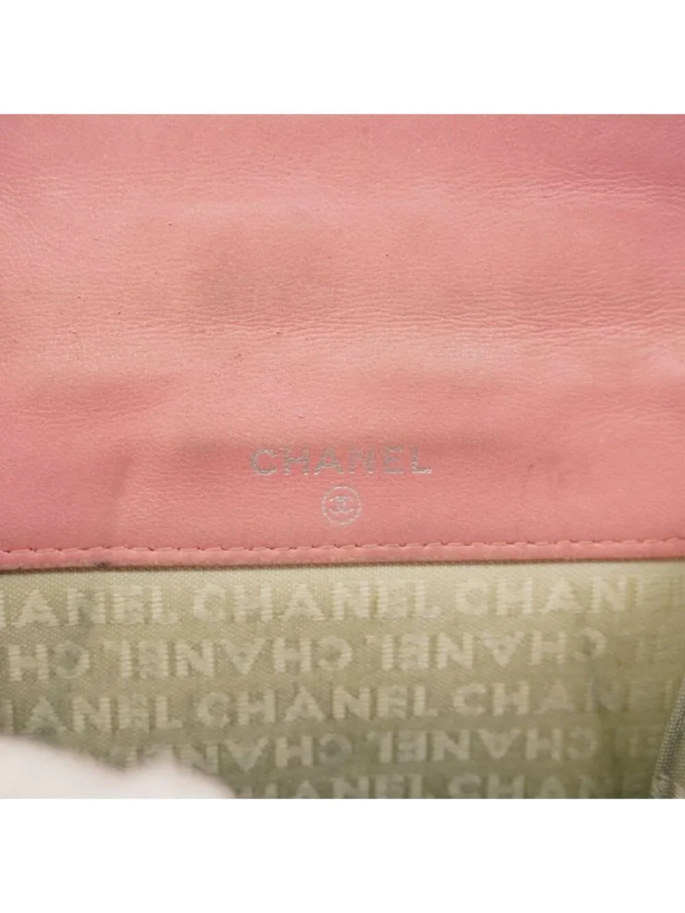 Chanel Wallet Icon Lambskin Pink Silver
